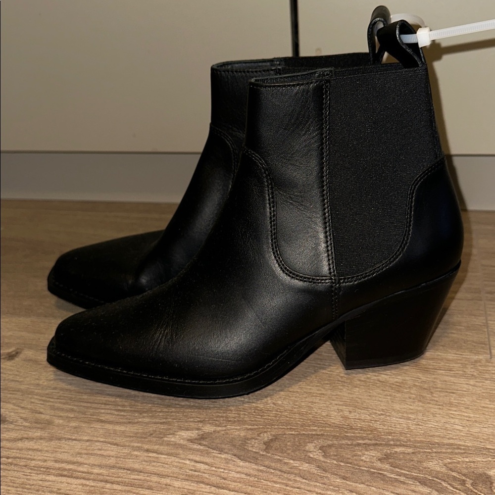 Everlane Western Black Booties Size 6.5 - Picture 8 of 11